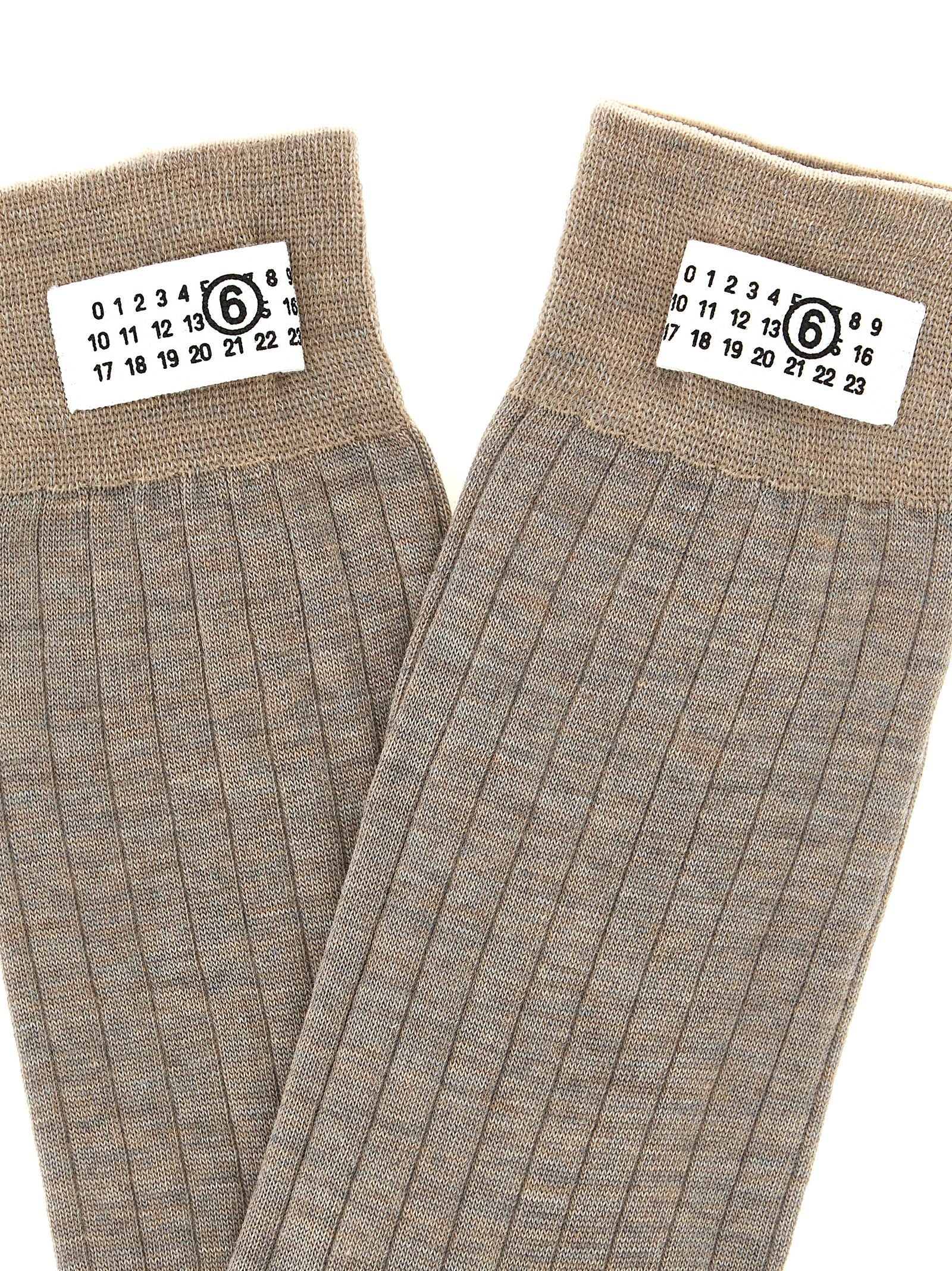 Beige Wool Socks
