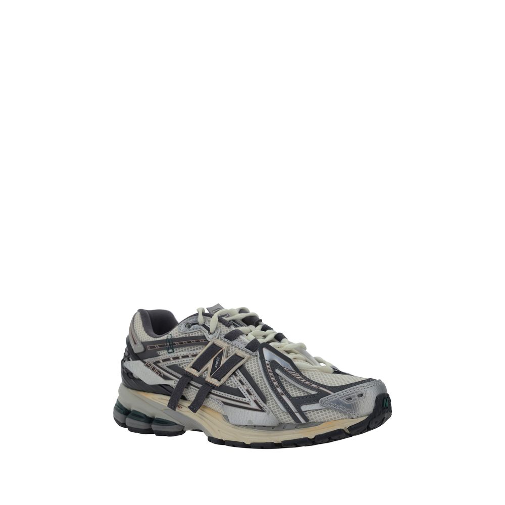 Silver Fabric Athletic Sneakers