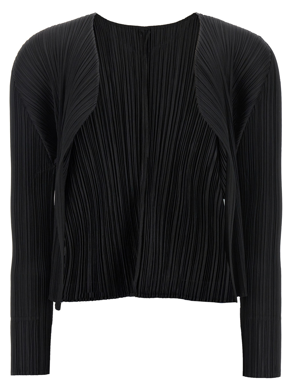 Black Polyester Cardigan