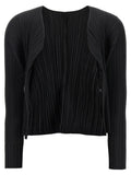 Black Polyester Cardigan