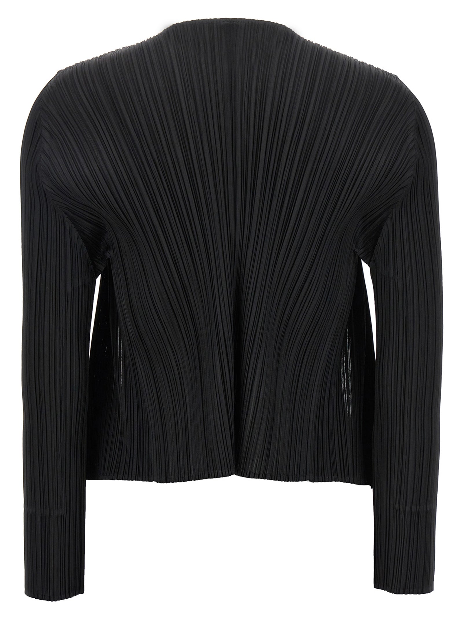 Black Polyester Cardigan