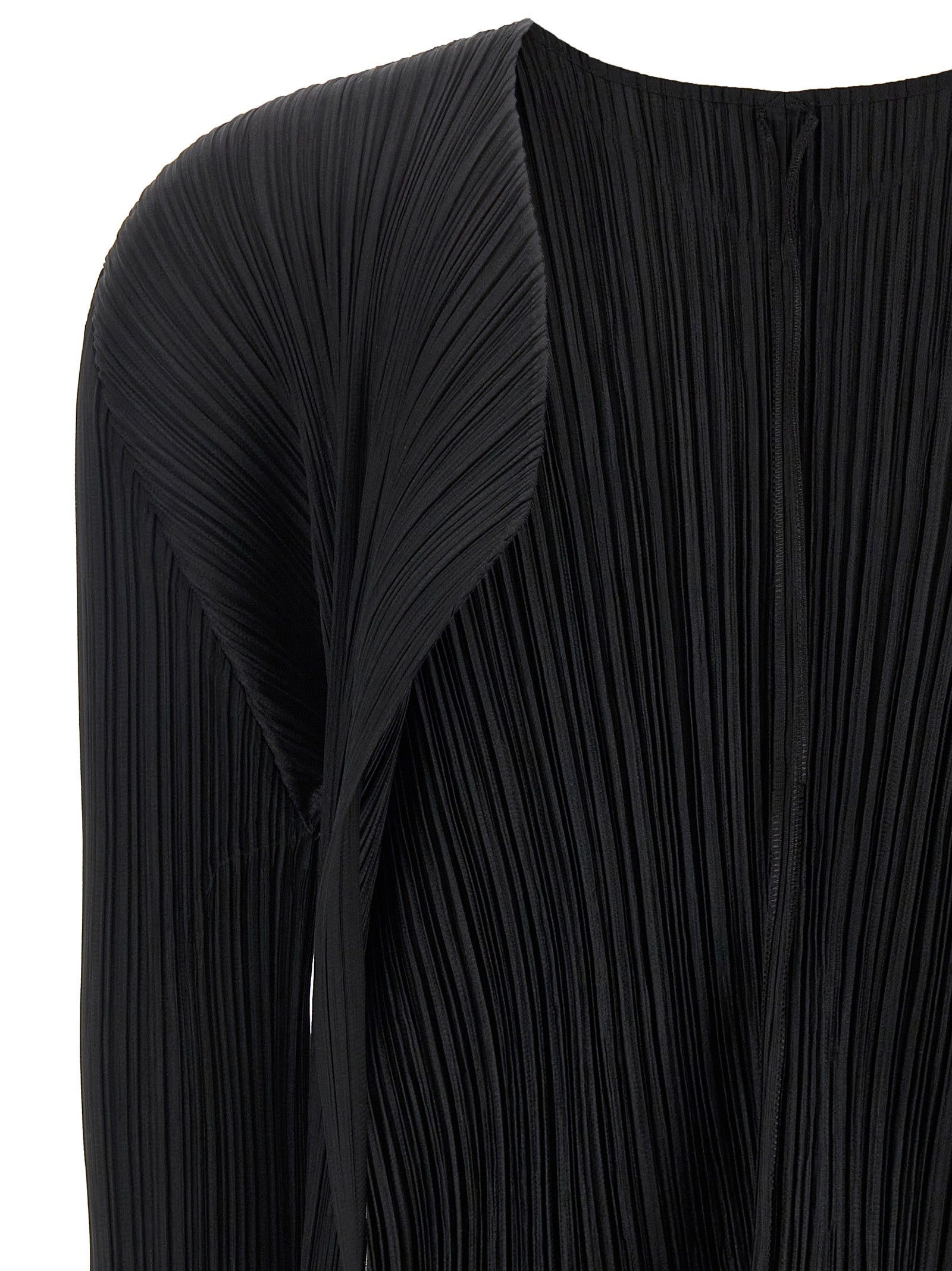 Black Polyester Cardigan