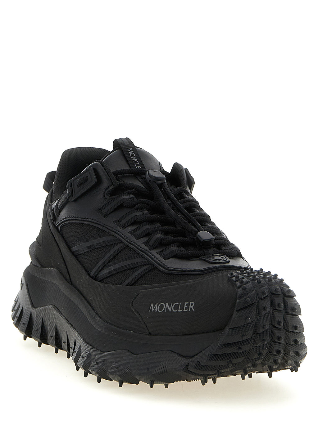 Black Leather Athletic Sneakers