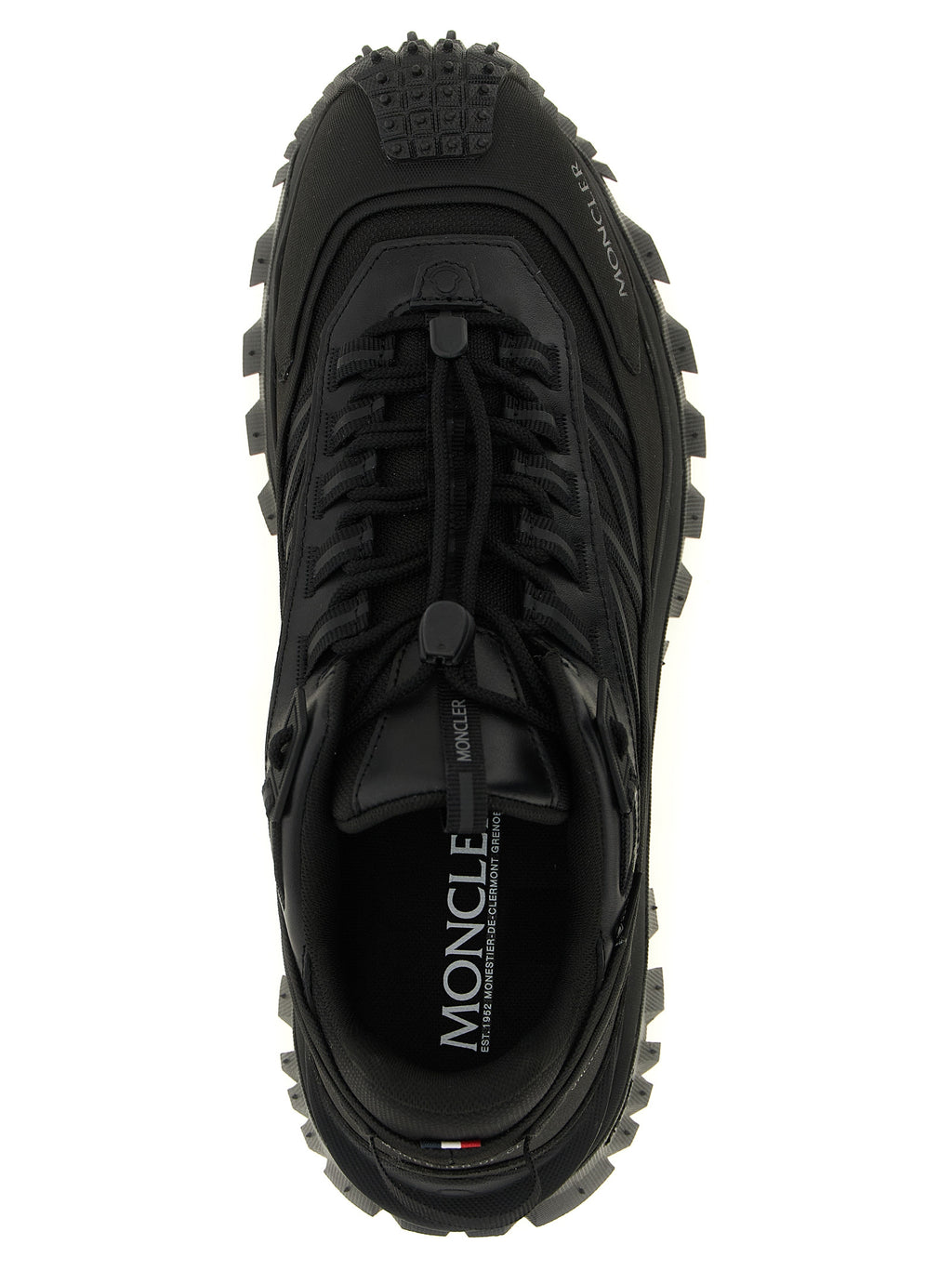 Black Leather Athletic Sneakers