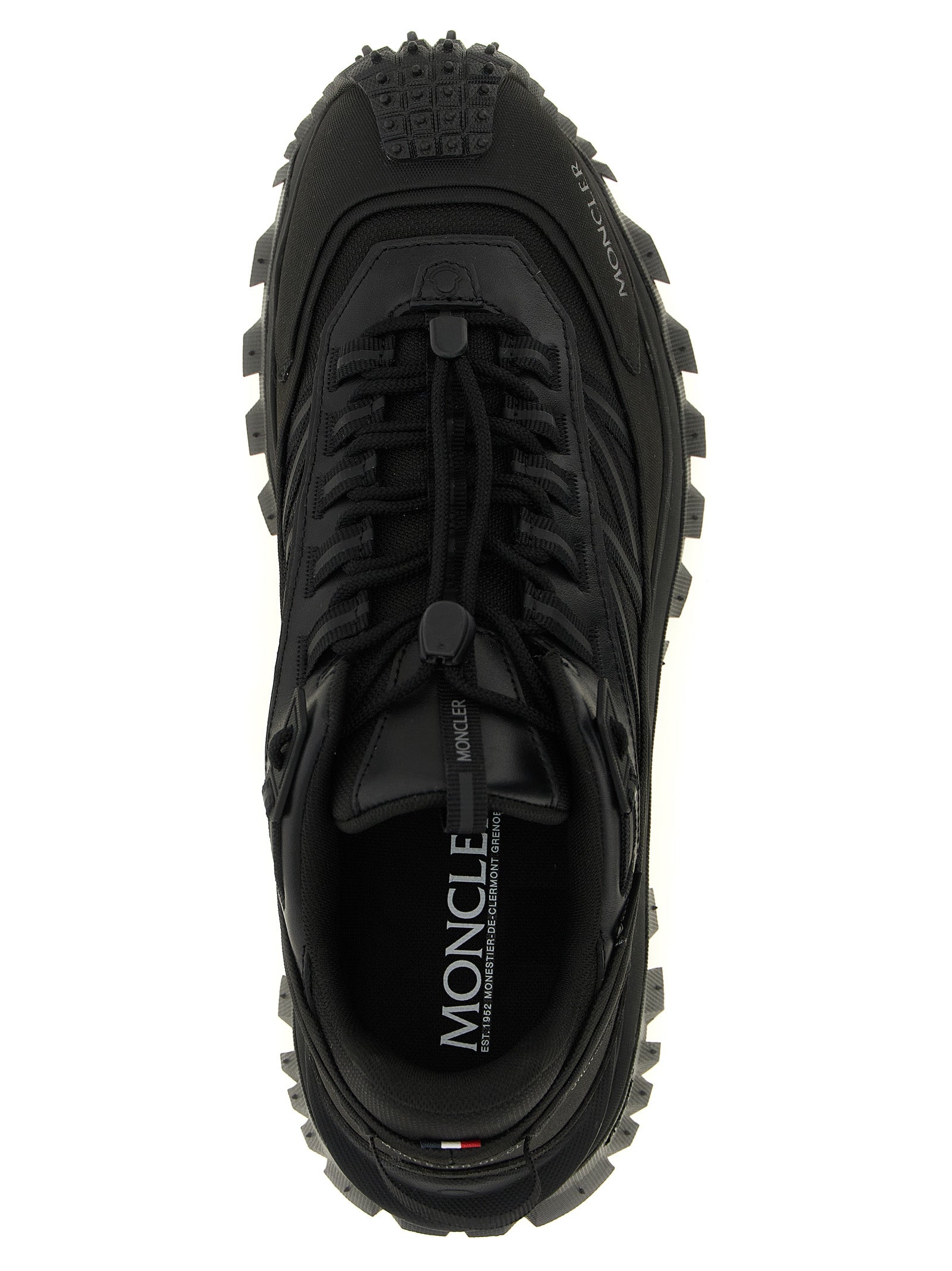 Black Leather Athletic Sneakers