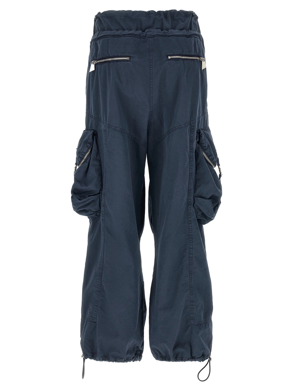 Blue Cotton Cargo Pants