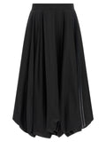 Black Polyamide Mini Skirt