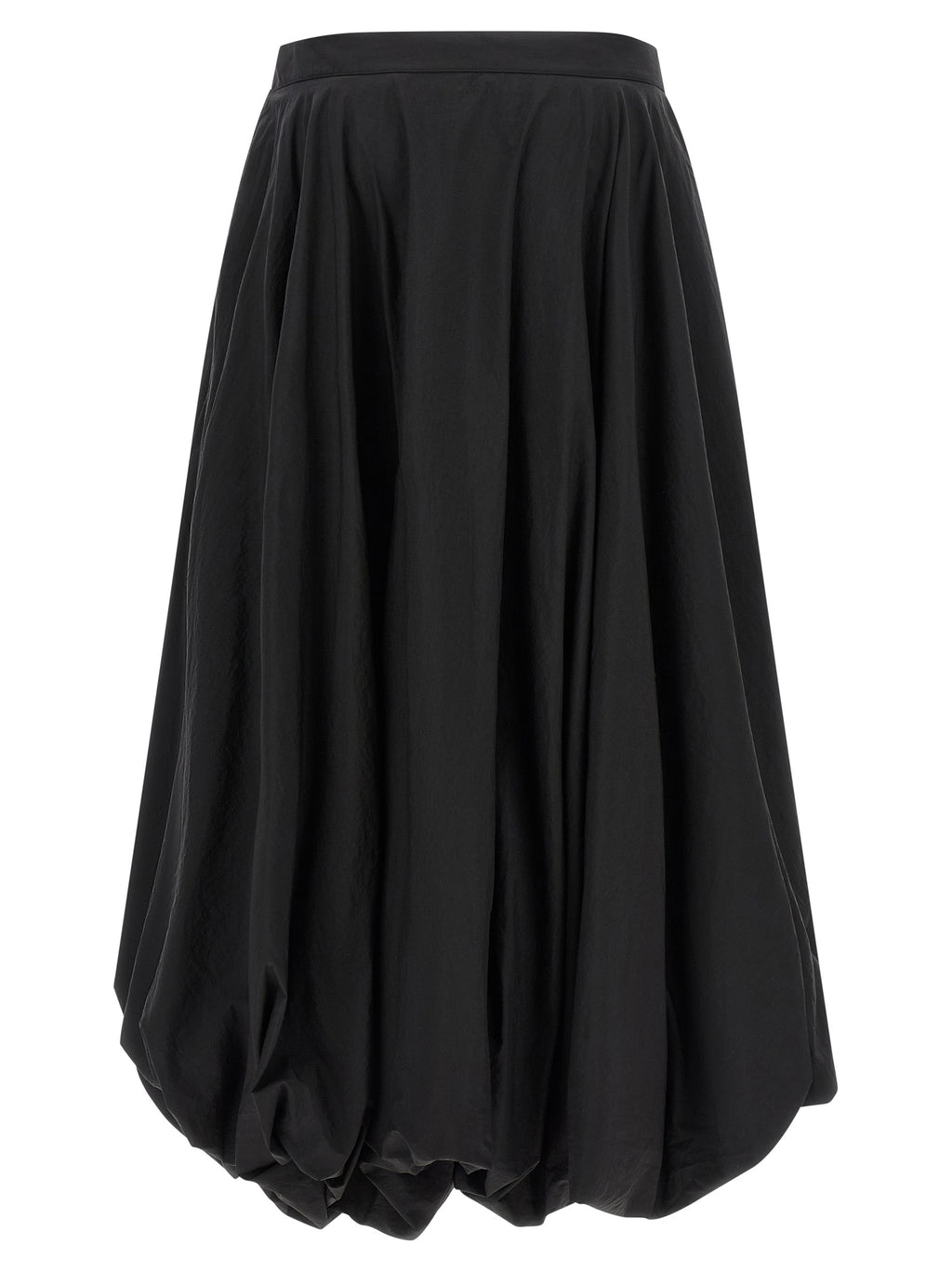 Black Polyamide Mini Skirt