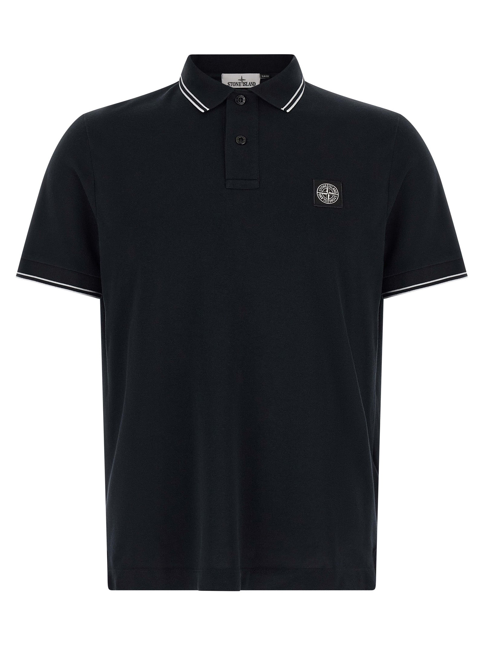 Blue Cotton Polo Shirt