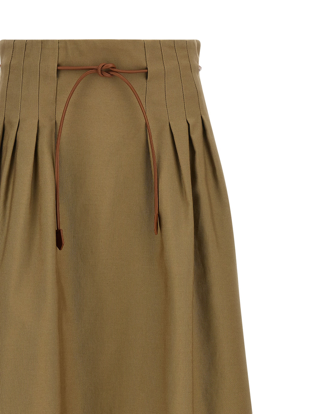 Bicolor Cotton Midi Skirt
