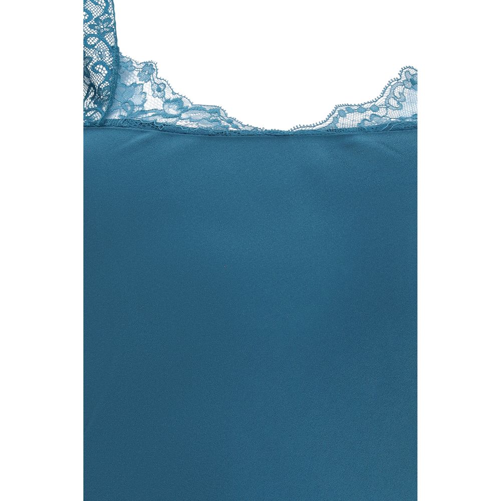 Blue Acetate Casual Dress