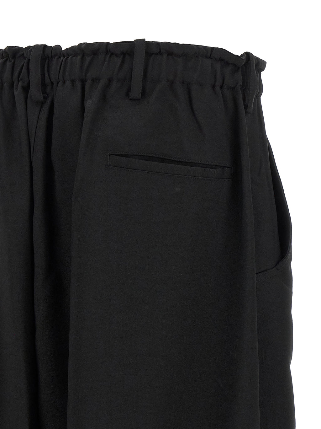 Black Polyester Cargo Pants