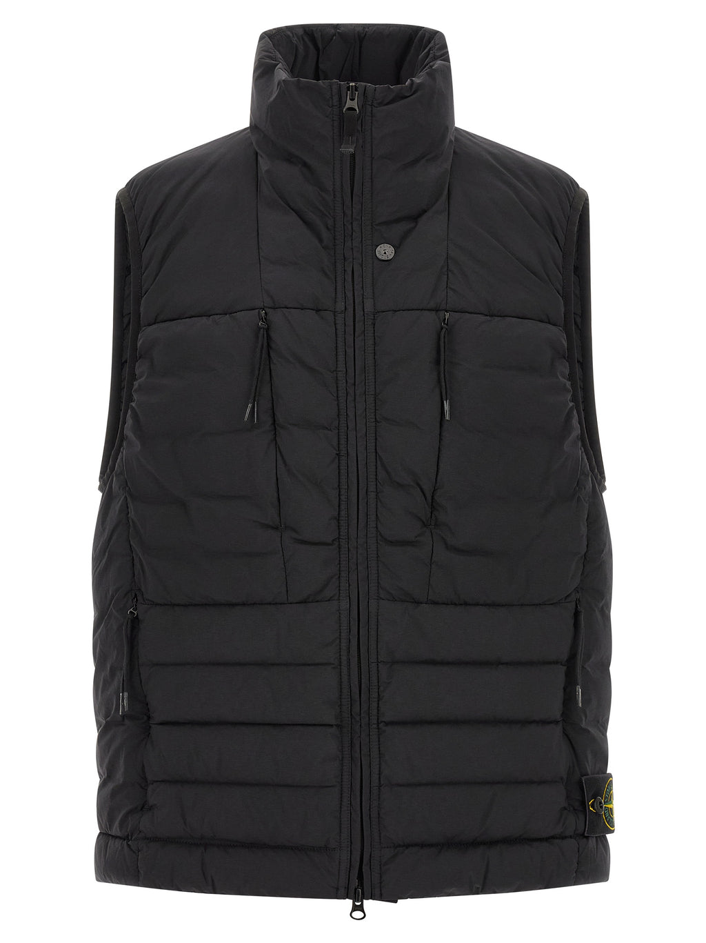 Black Polyamide Sleeveless Jacket