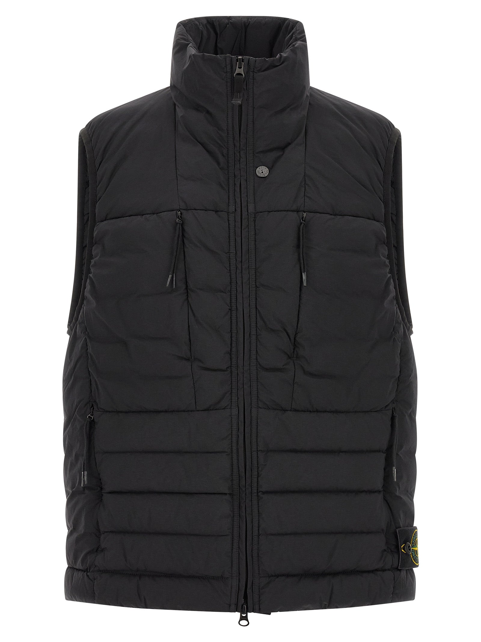 Black Polyamide Sleeveless Jacket
