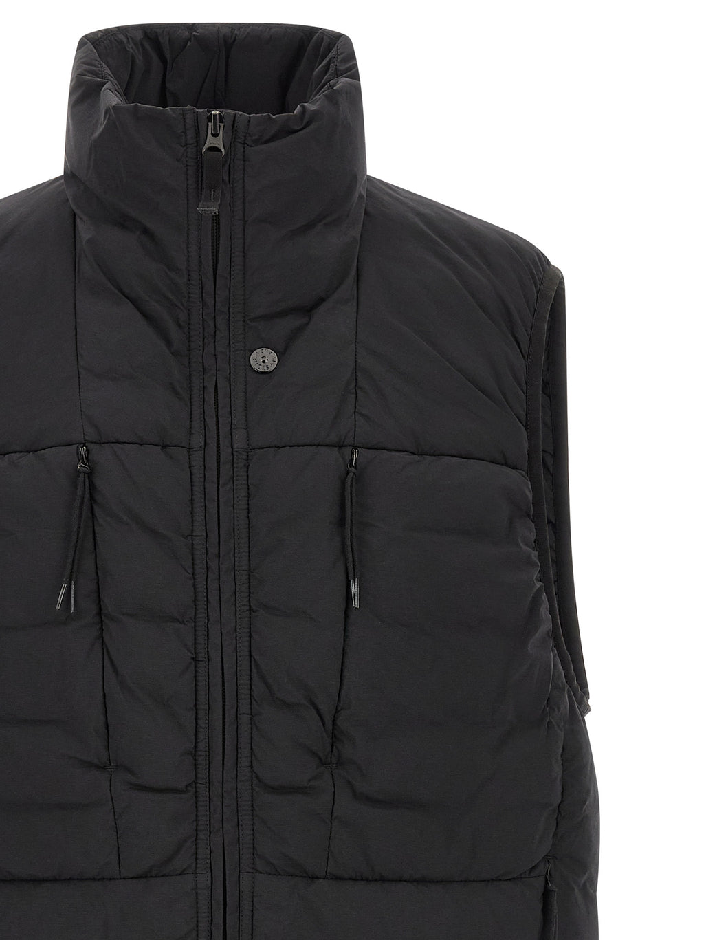 Black Polyamide Sleeveless Jacket