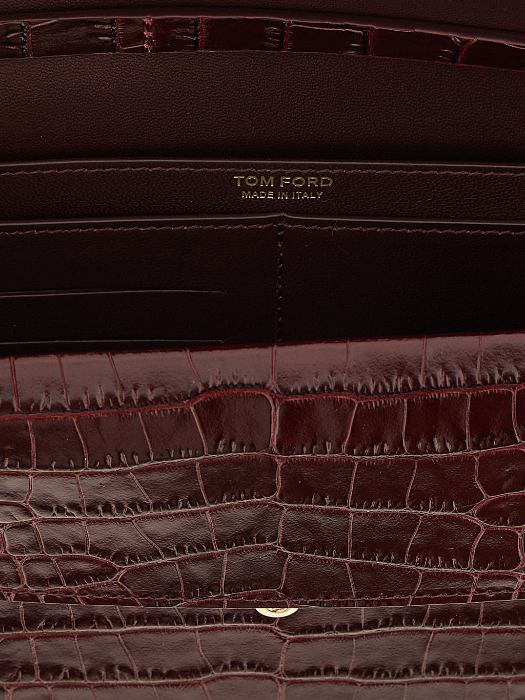 Bordeaux Calfskin Clutch Bag