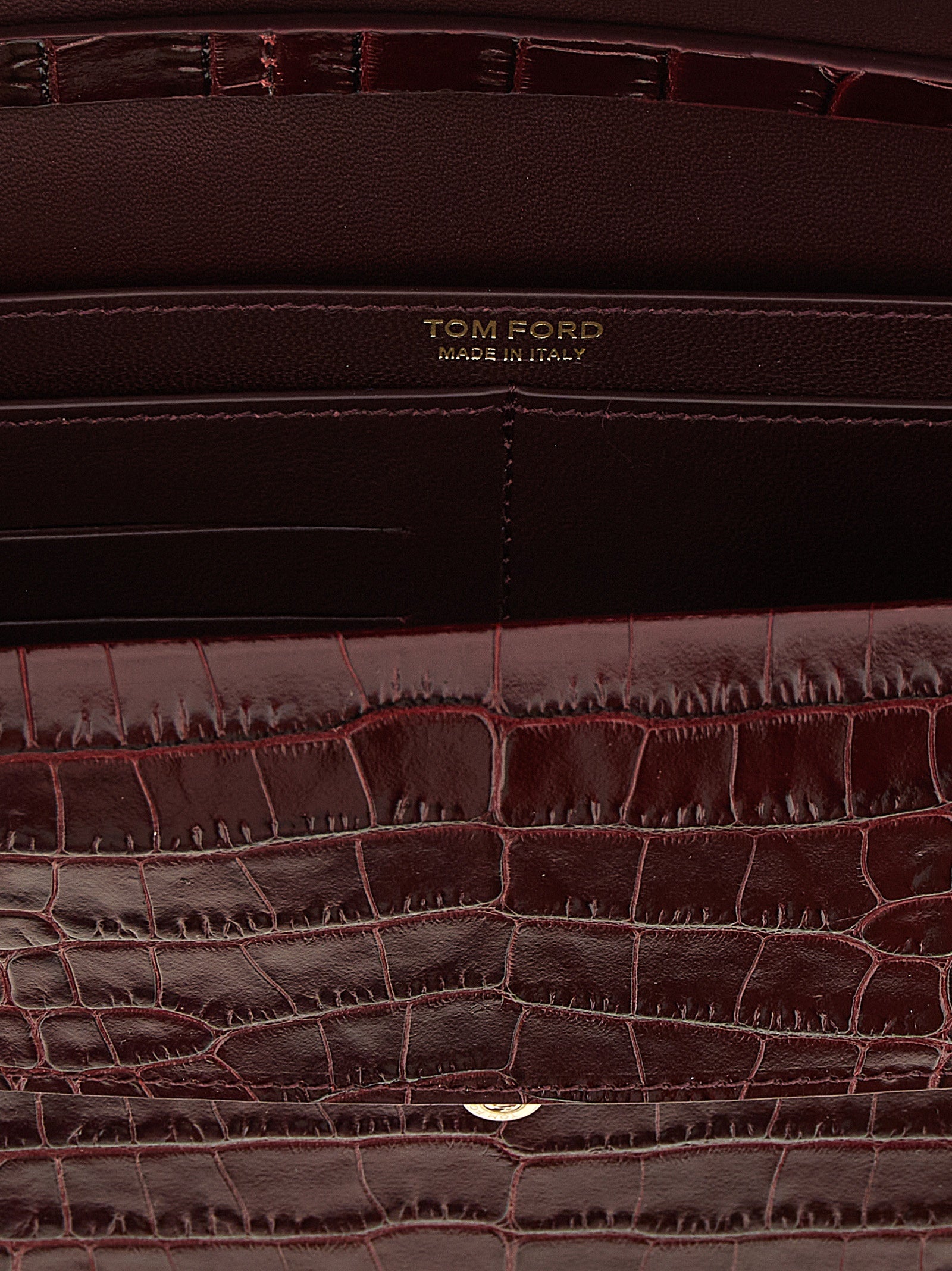 Bordeaux Calfskin Clutch Bag