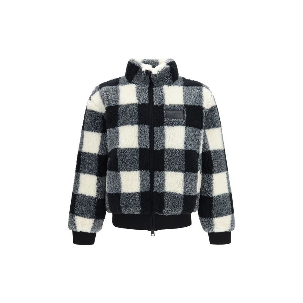 Gray Polyester Full-Length Jacket