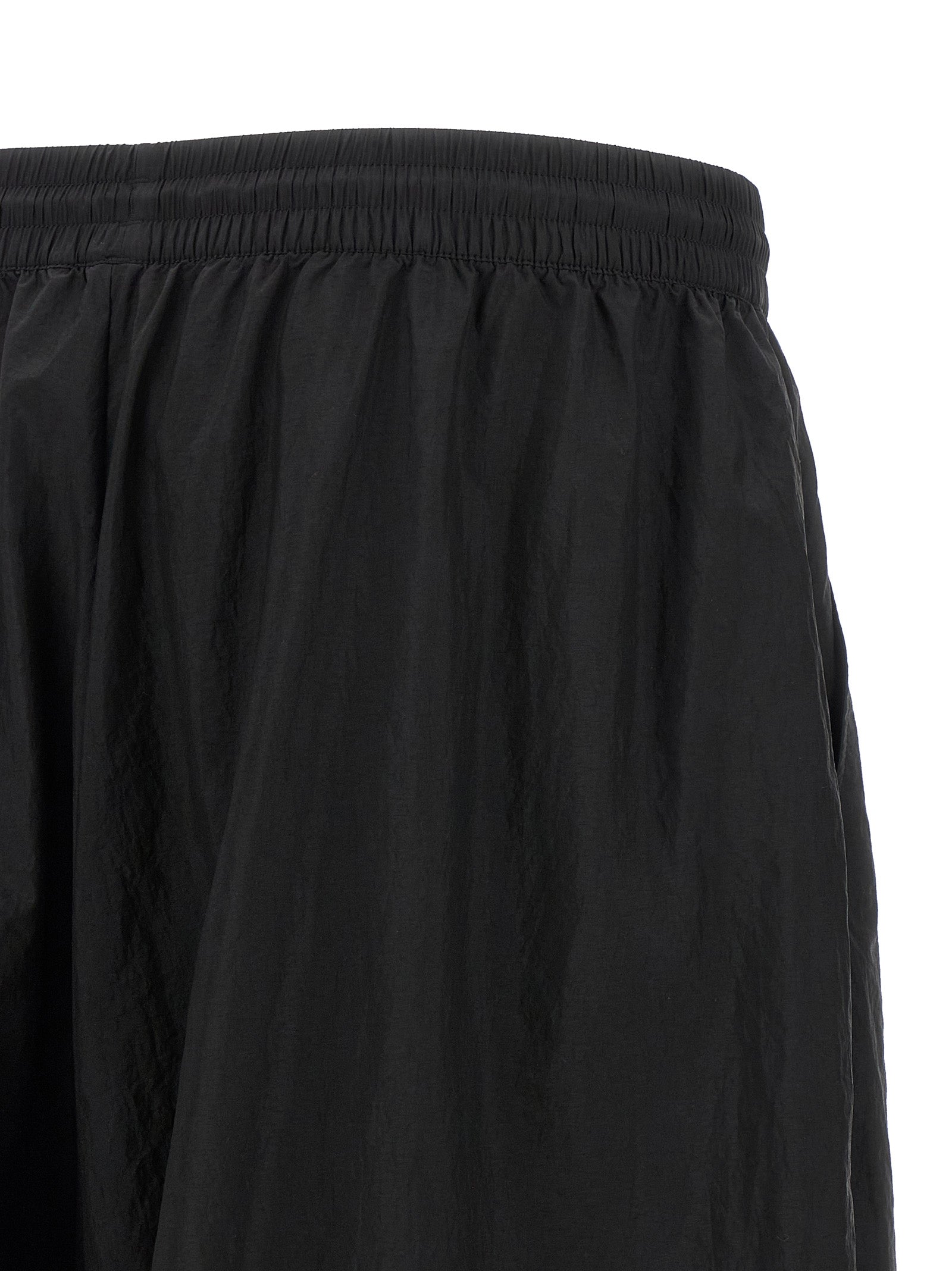 Black Polyamide Athletic Pants