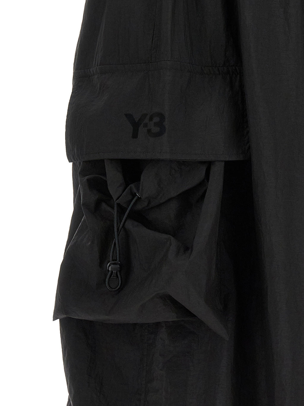 Black Polyamide Cargo Pants