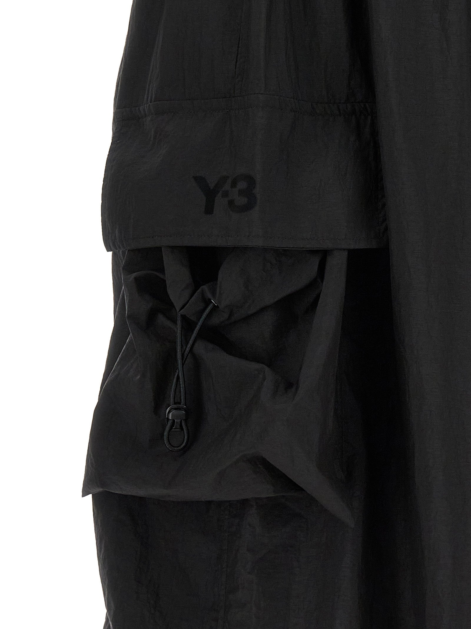 Black Polyamide Cargo Pants