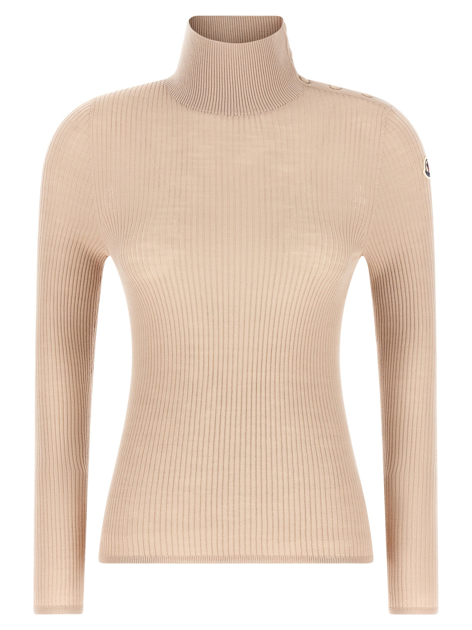 Beige Virgin Wool Cardigan