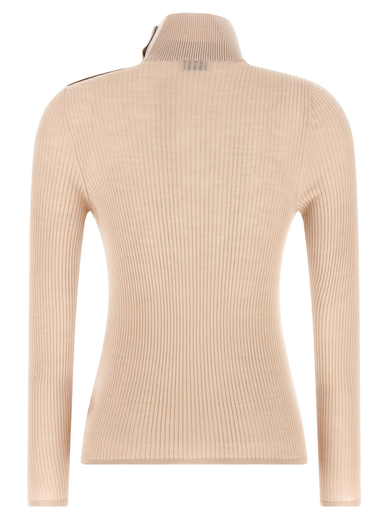 Beige Virgin Wool Cardigan