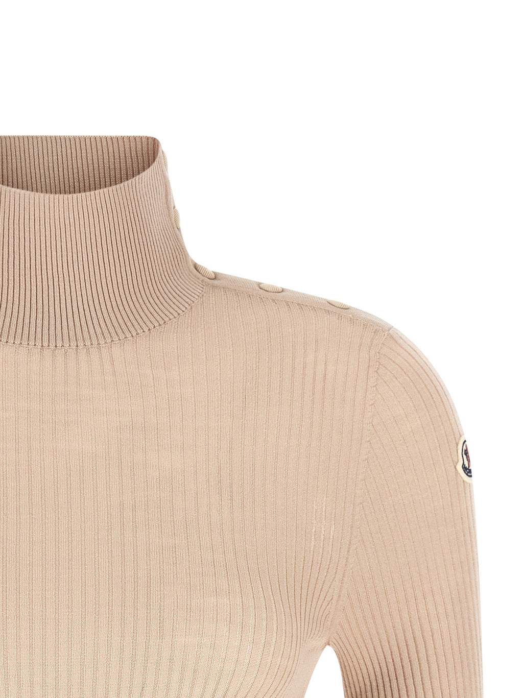 Beige Virgin Wool Cardigan