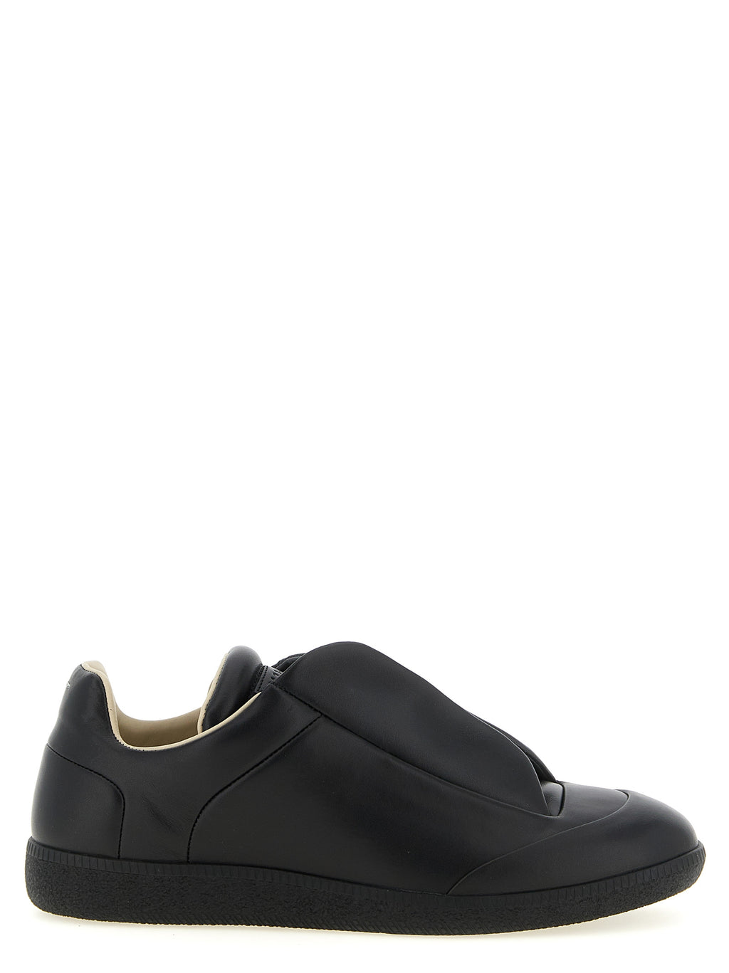 Black Calfskin Low Top Sneakers