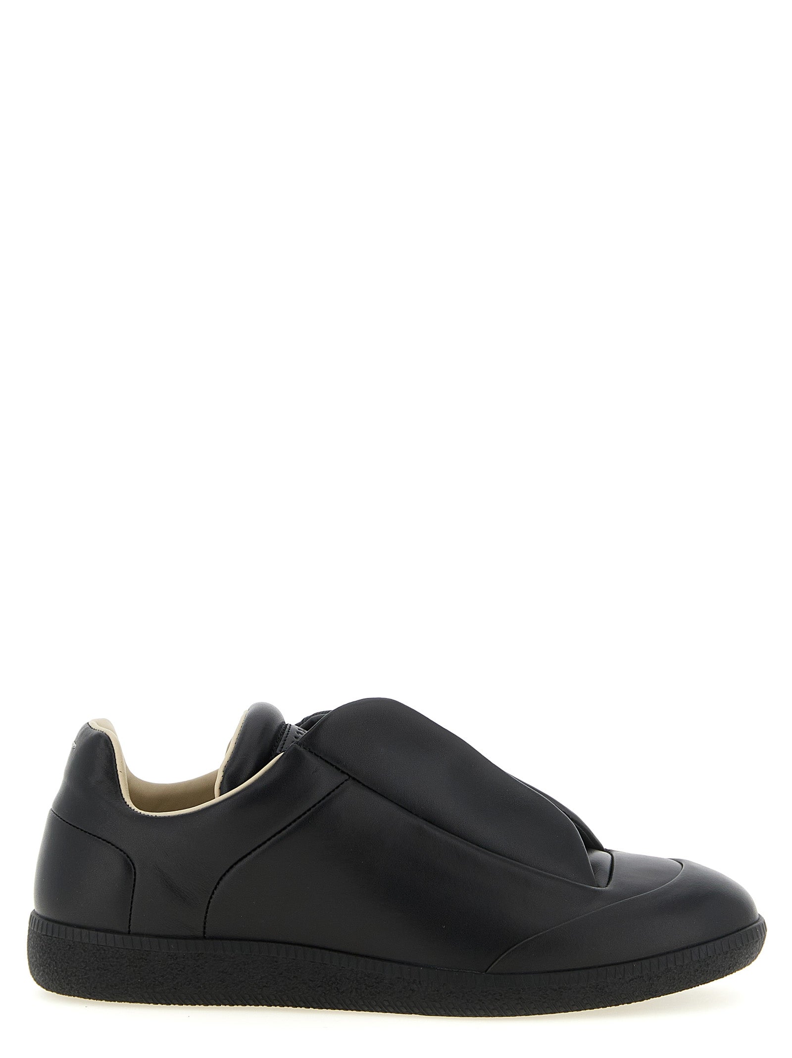 Black Calfskin Low Top Sneakers