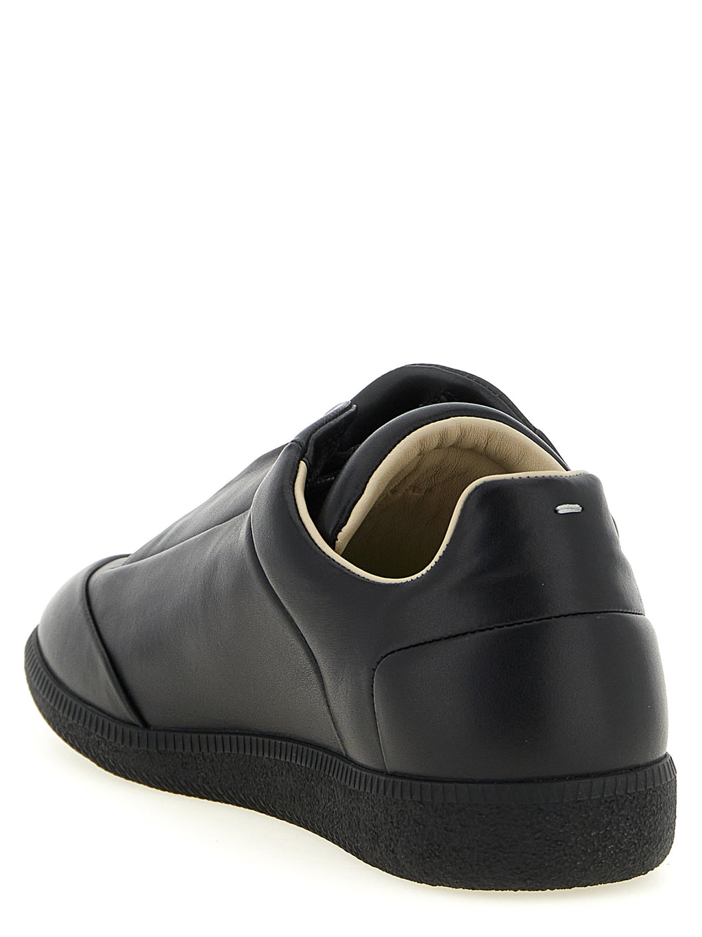 Black Calfskin Low Top Sneakers