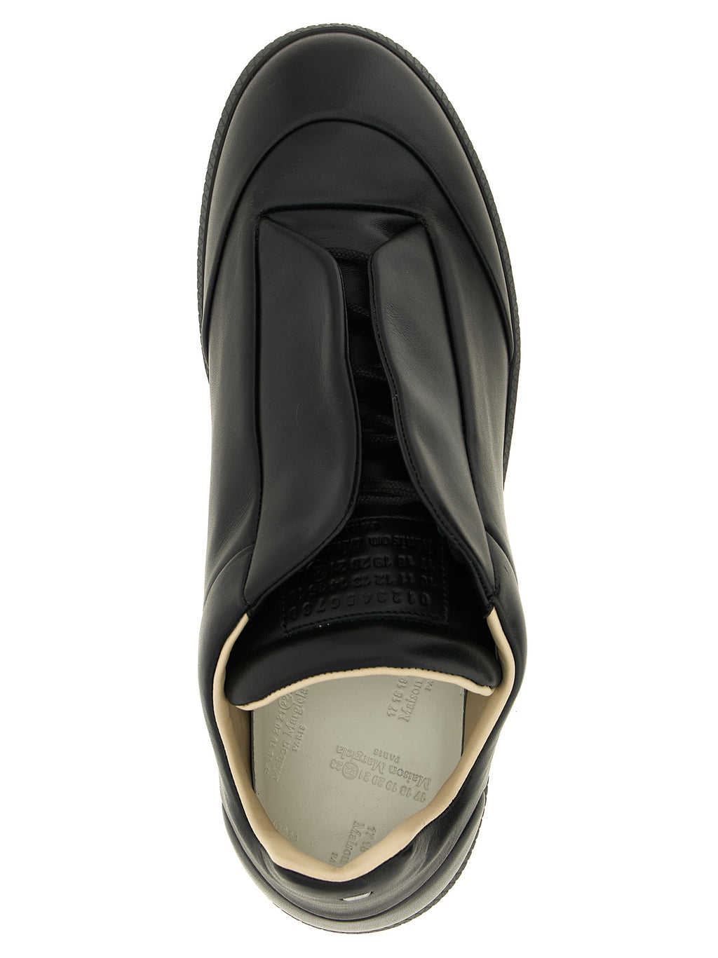 Black Calfskin Low Top Sneakers