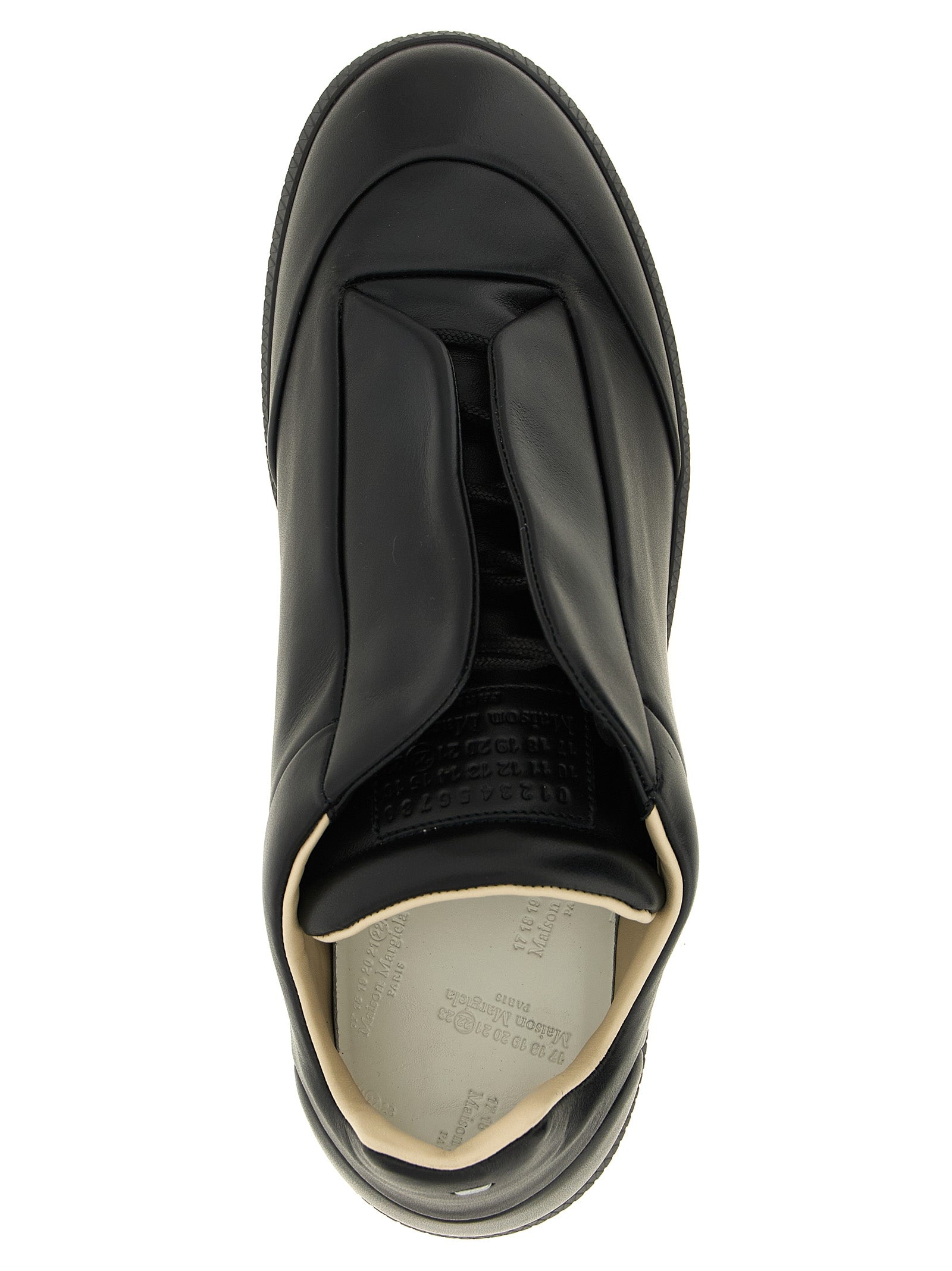 Black Calfskin Low Top Sneakers