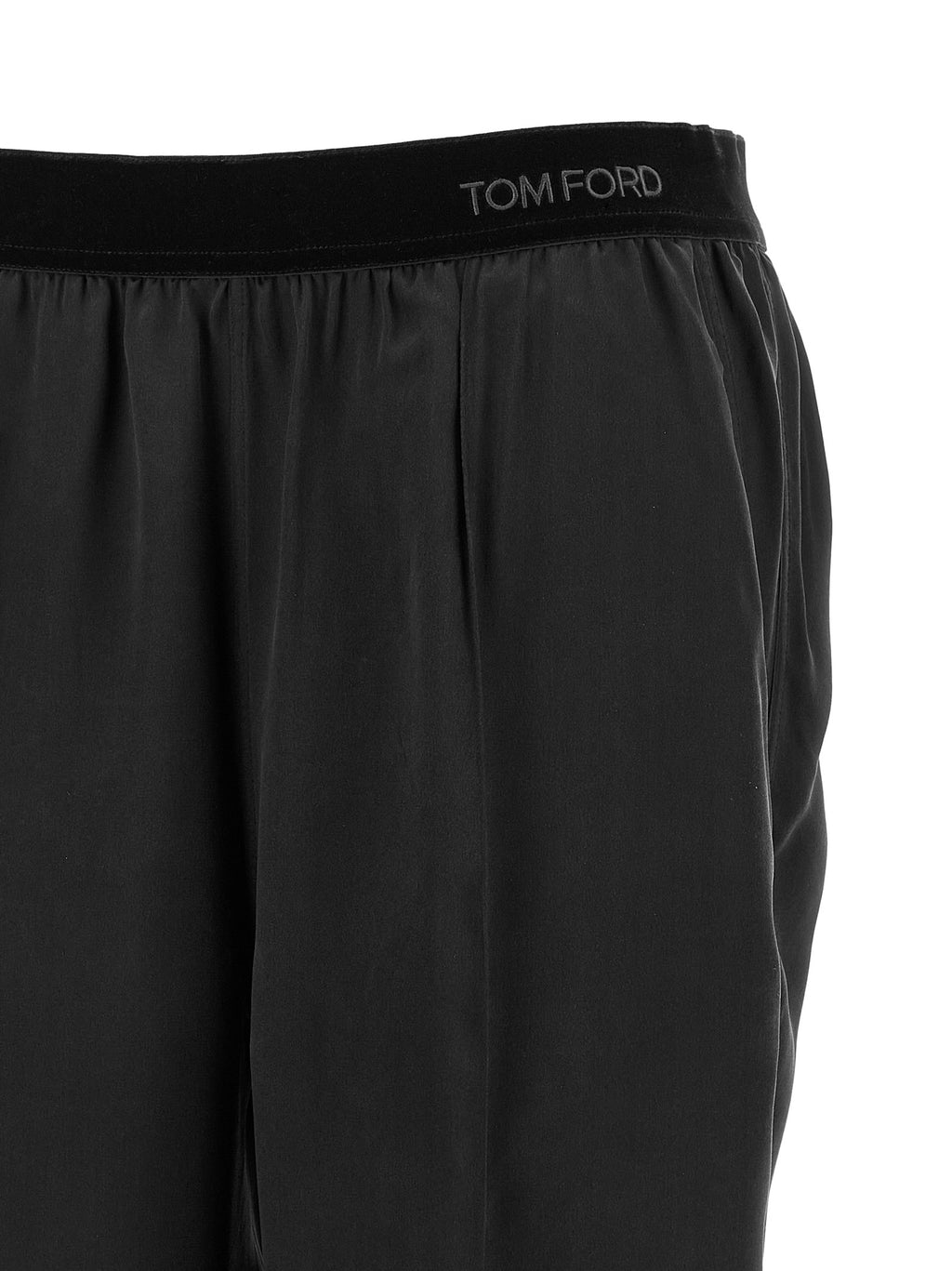 Black Silk Bottoms Sleepwear