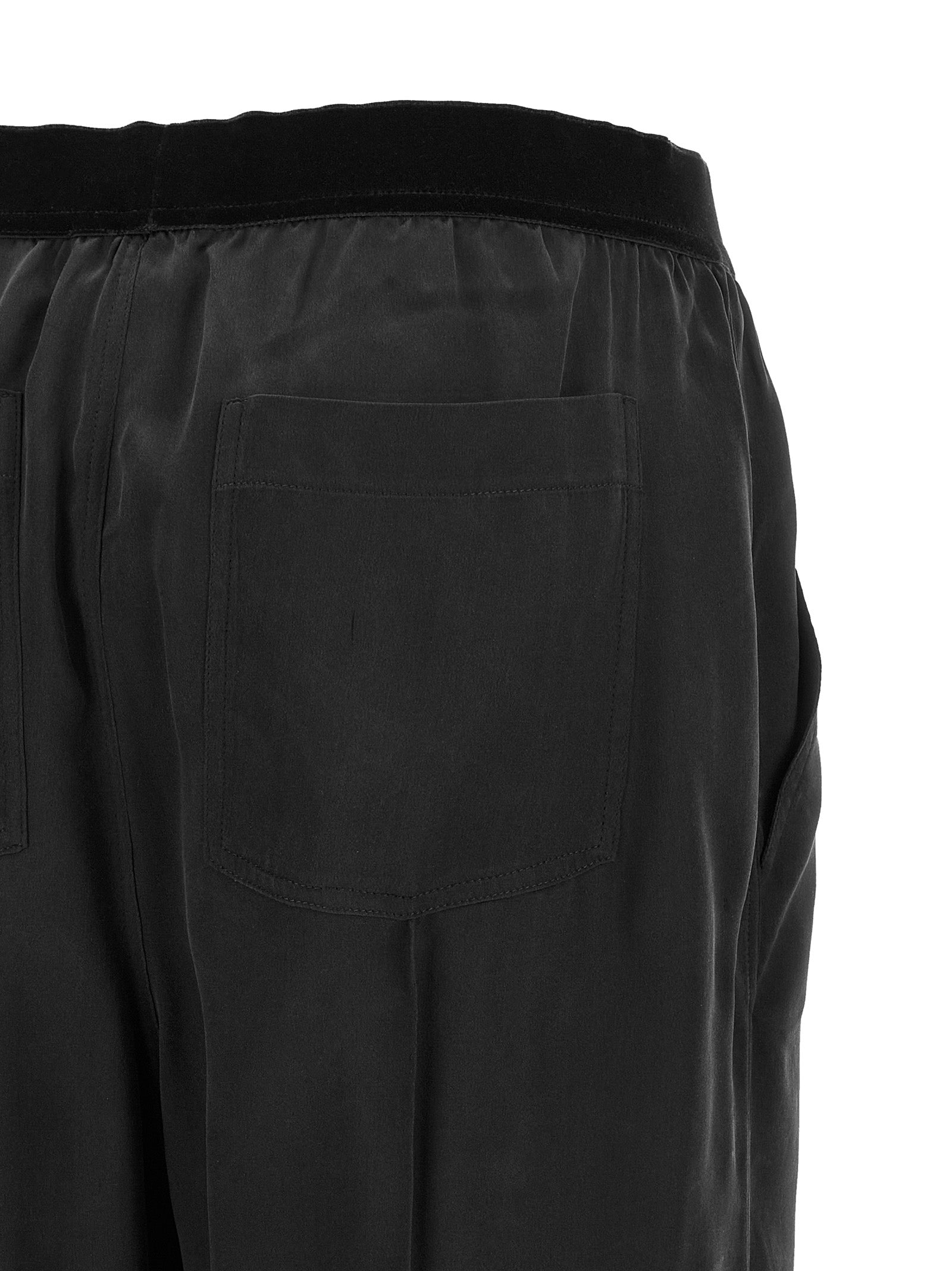 Black Silk Bottoms Sleepwear
