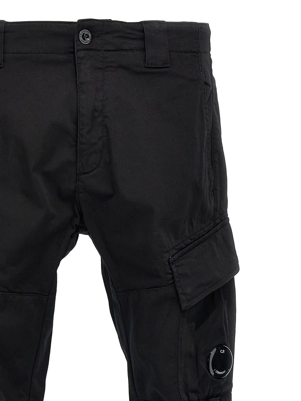 Black Cotton Cargo Pants
