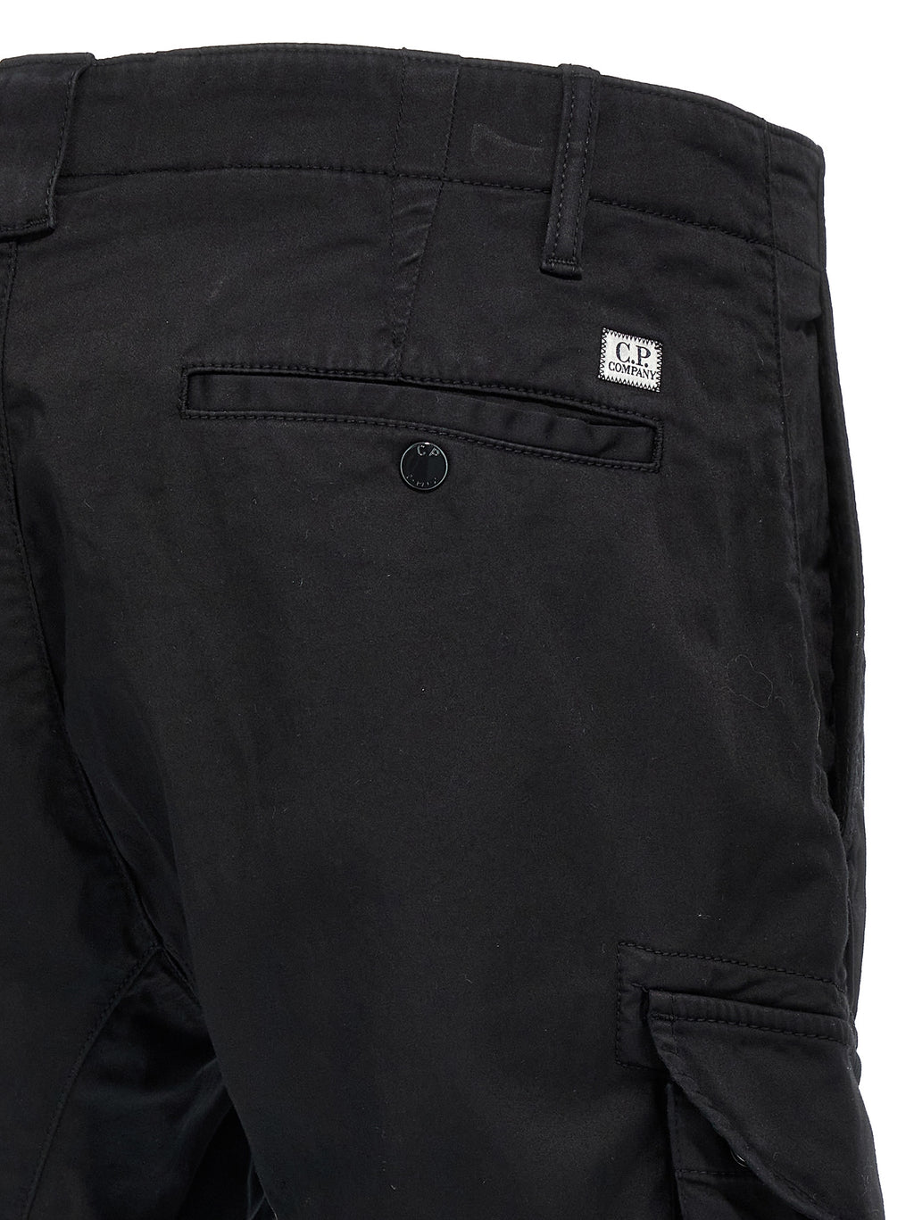 Black Cotton Cargo Pants