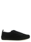 Black Leather Low Top Sneakers