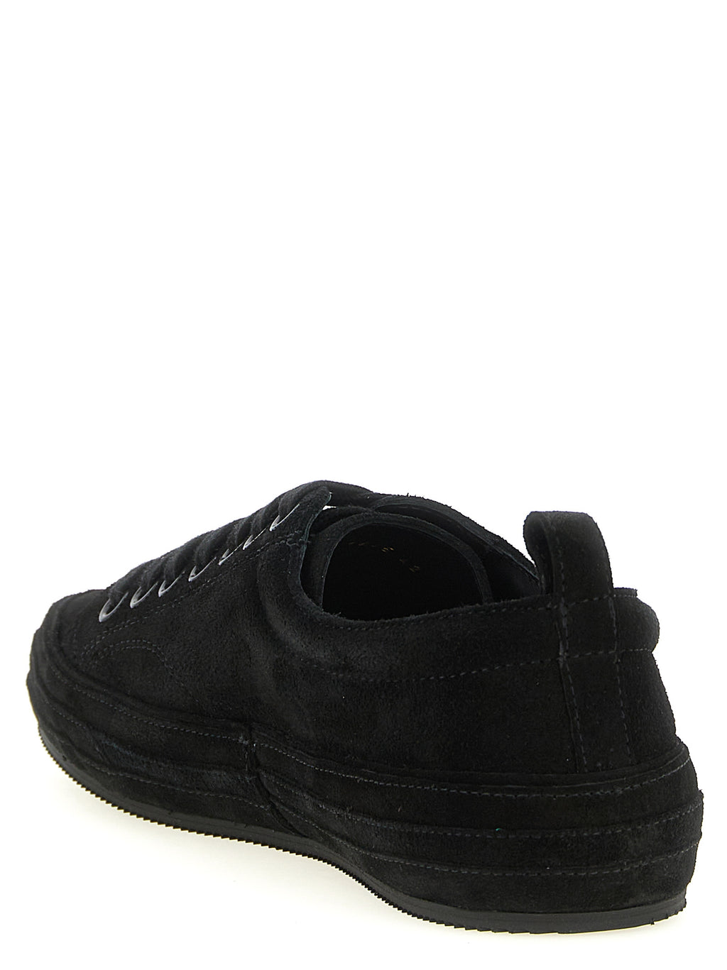 Black Leather Low Top Sneakers