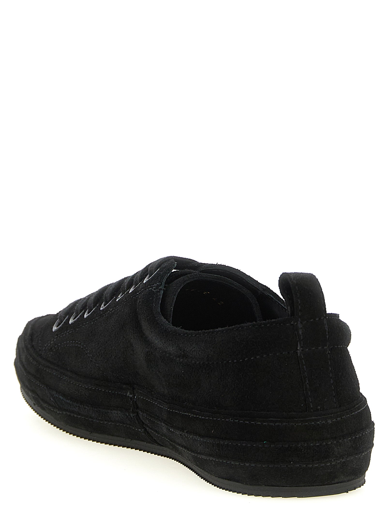 Black Leather Low Top Sneakers