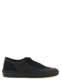 Black Cotton Low Top Sneakers