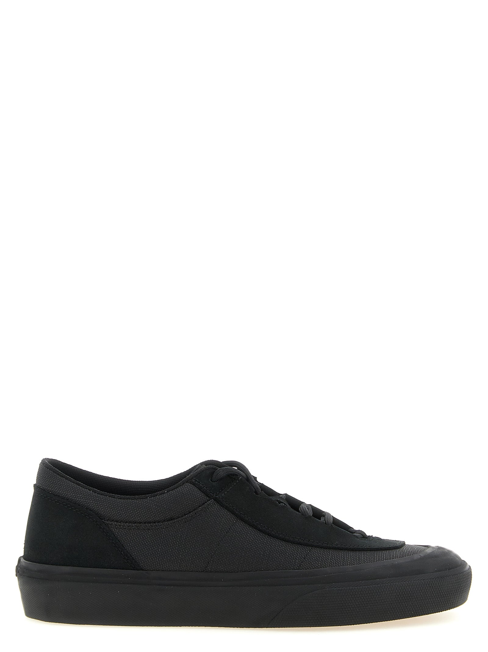 Black Cotton Low Top Sneakers