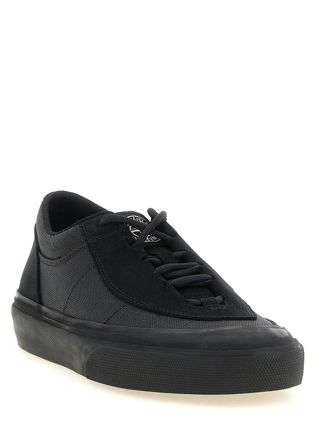 Black Cotton Low Top Sneakers