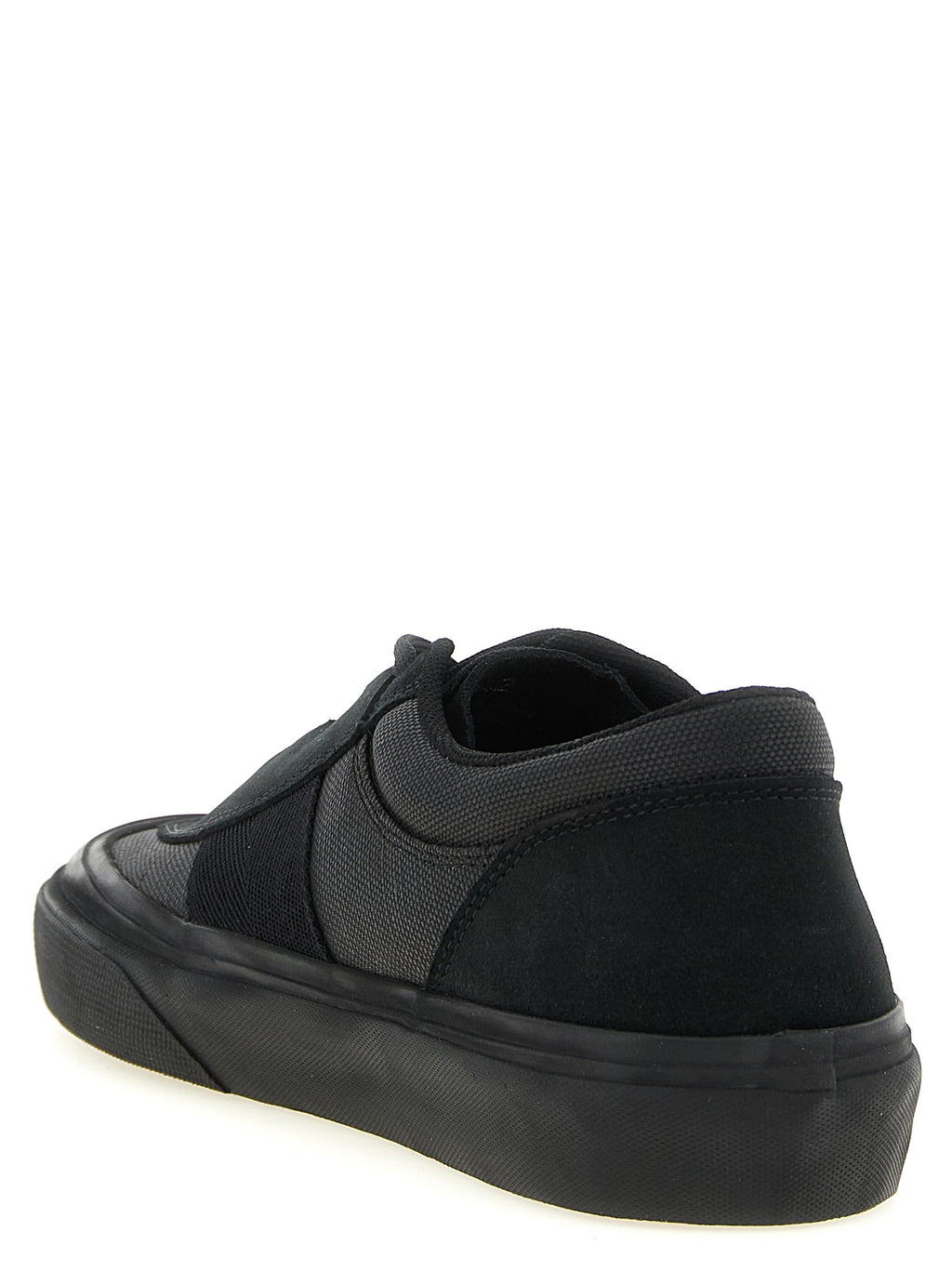 Black Cotton Low Top Sneakers