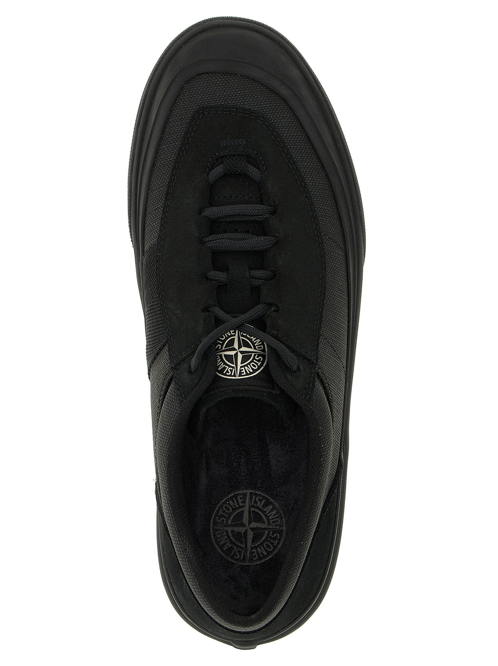 Black Cotton Low Top Sneakers
