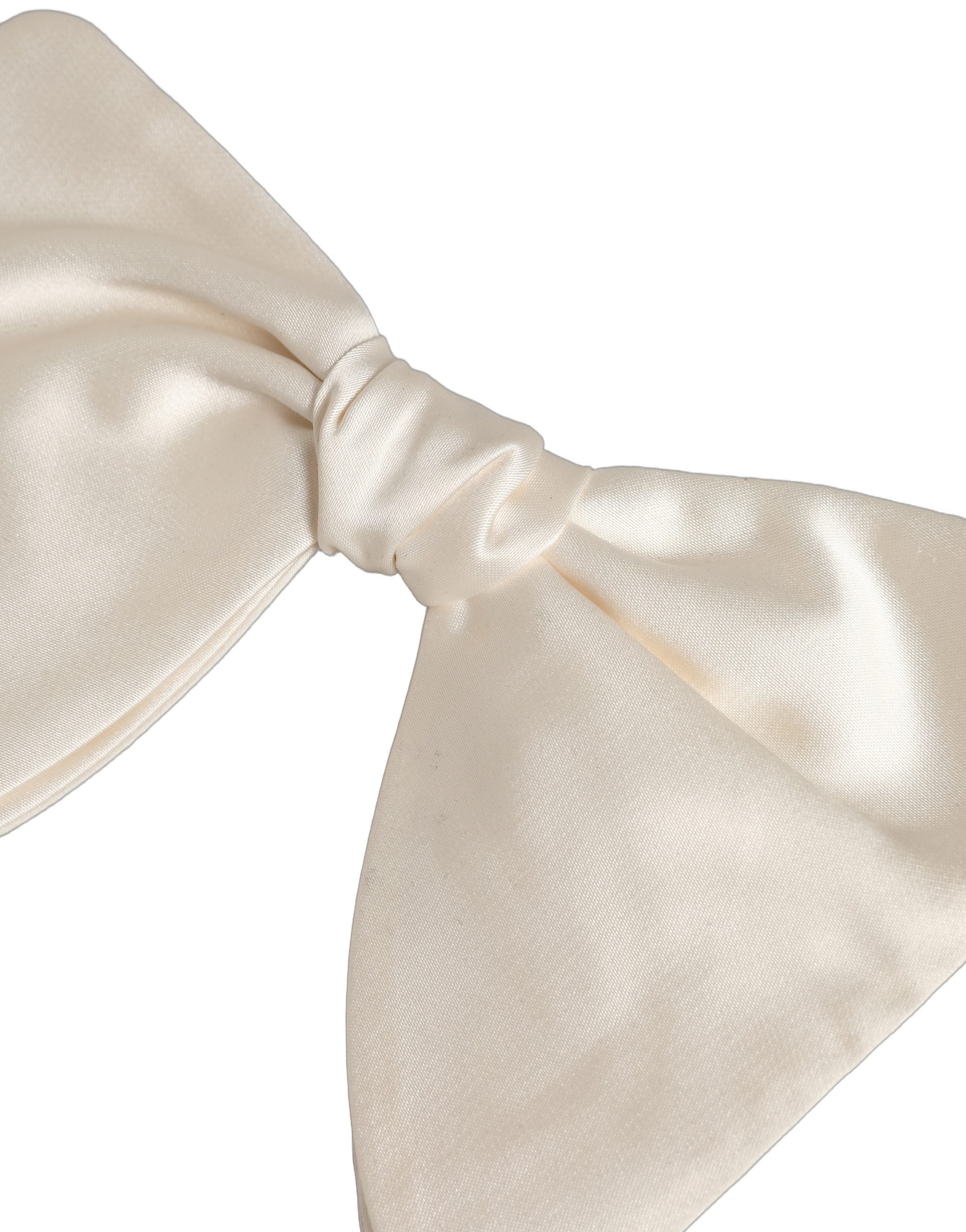 Men White 100% Silk Adjustable Neck Papillon Bow Tie