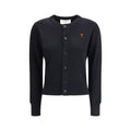 Black Merino Wool Cardigan