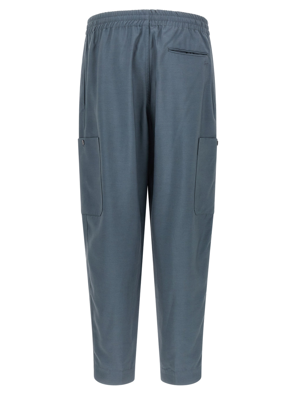 Gray Wool Cargo Pants