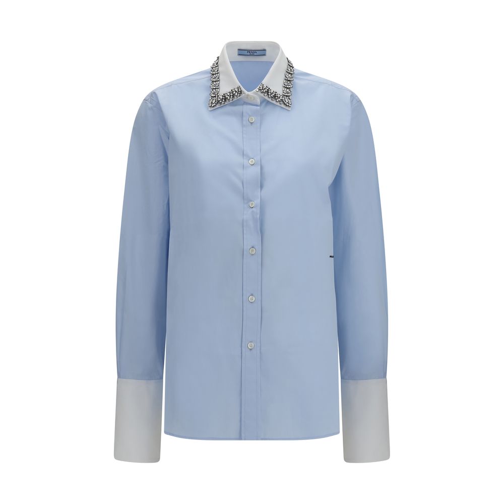 Blue Cotton Dress Shirt
