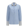 Blue Cotton Dress Shirt